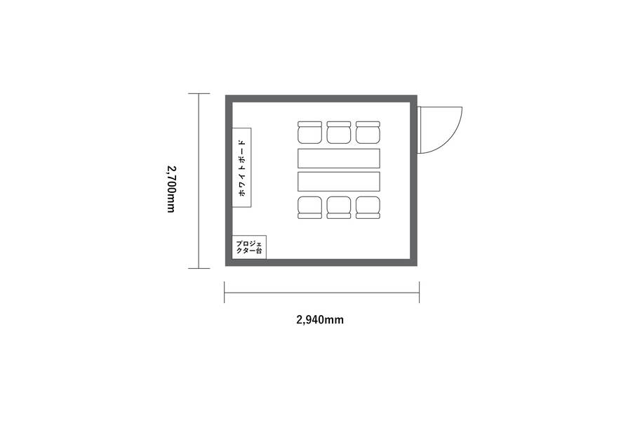 【博多駅徒歩3分】定員6名+α！プロジェクター含む備品・高速Wi-Fiが無料！301会議室