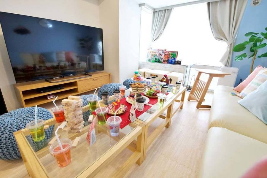 374【シェアスペsora渋谷】24H🌷渋谷駅4分🐝おうちデート💙Disney+🏰スポーツ観戦⚾65㌅TV📺推し会👌🏻 ̖́-