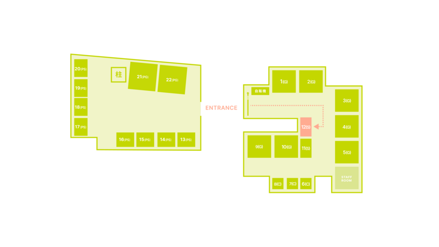 FEEEP渋谷駅前ビル店｜1名用半個室席｜11(S)-14