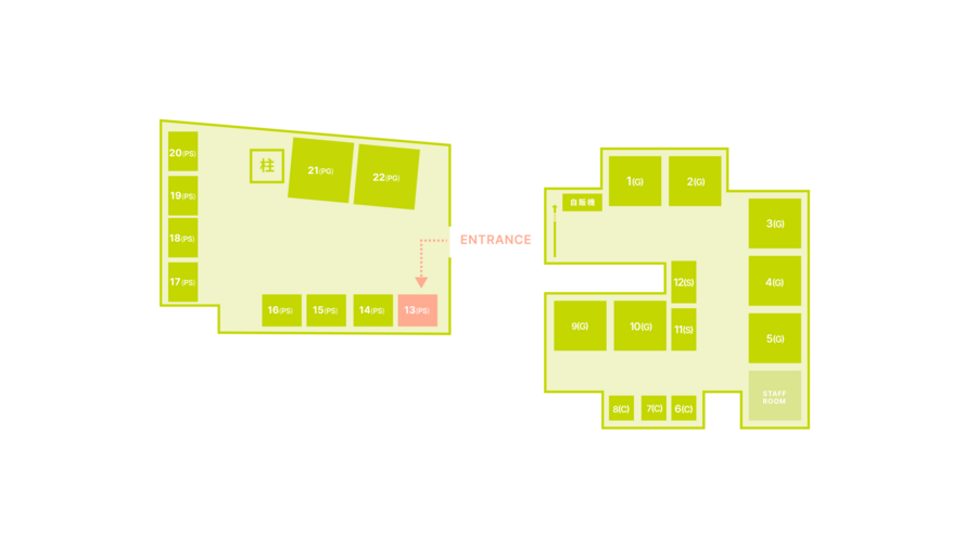 FEEEP渋谷駅前ビル店｜1名用完全防音個室｜13(PS)-14