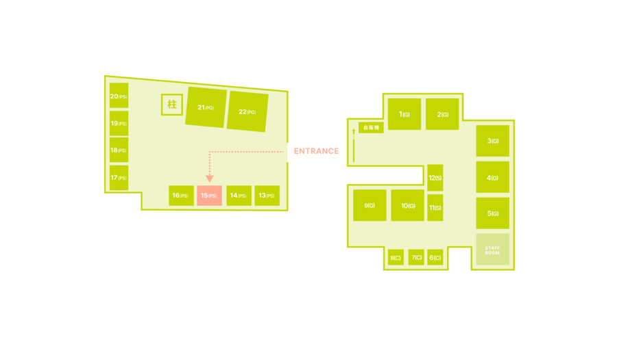 FEEEP渋谷駅前ビル店｜1名用完全防音個室｜15(PS)-15