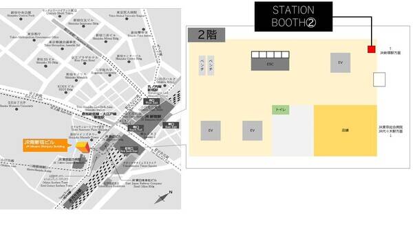 新宿駅新南口(JR南新宿ビル2Fエントランス)-1