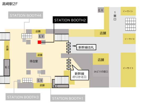 高崎駅新幹線改札内(13・14番線エレベーター付近)-1