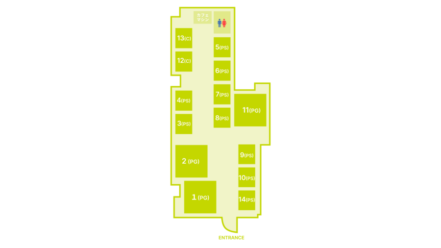 FEEEP学芸大学東口店｜定員 1名カウンター席｜席番号12C-23